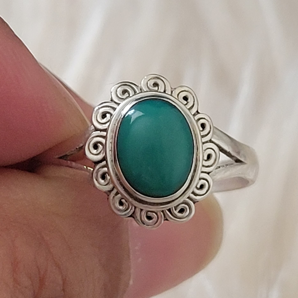 Handmade 925 sterling silver & turquoise ring